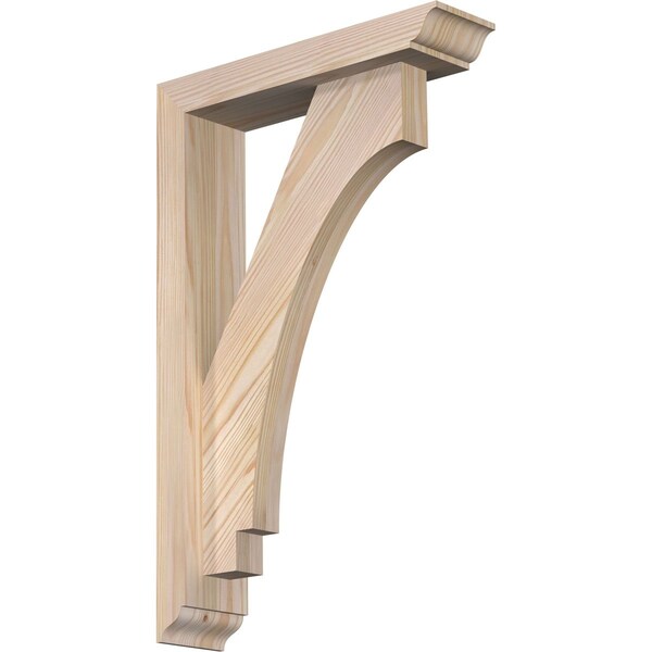 Ekena Millwork Imperial Traditional Smooth Bracket w/ Offset Brace, Douglas Fir, 3 1/2"W x 14"D x 22"H BKT0402X14X22IMP01SDF - main